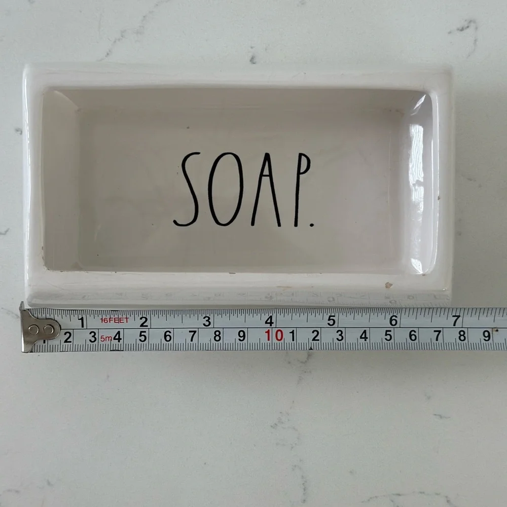 Rae Dunn “SOAP” Ceramic Soap Dish – Neutral White 🧼✨ - Picture 2 of 6